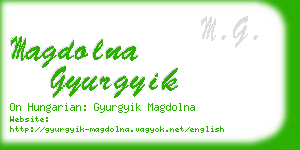 magdolna gyurgyik business card